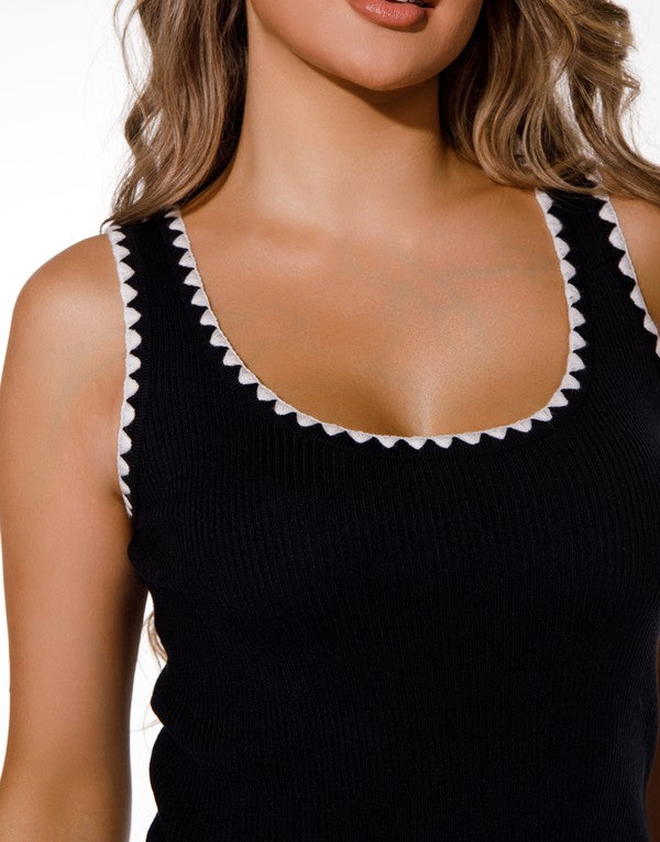 Anita Ribbed Tank Top (2Colors)