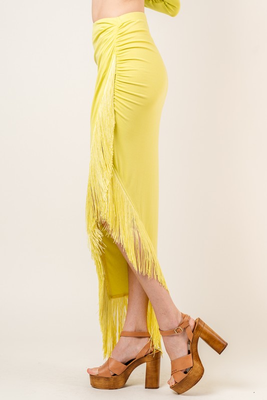 Luna Fringe Wrap Skirt