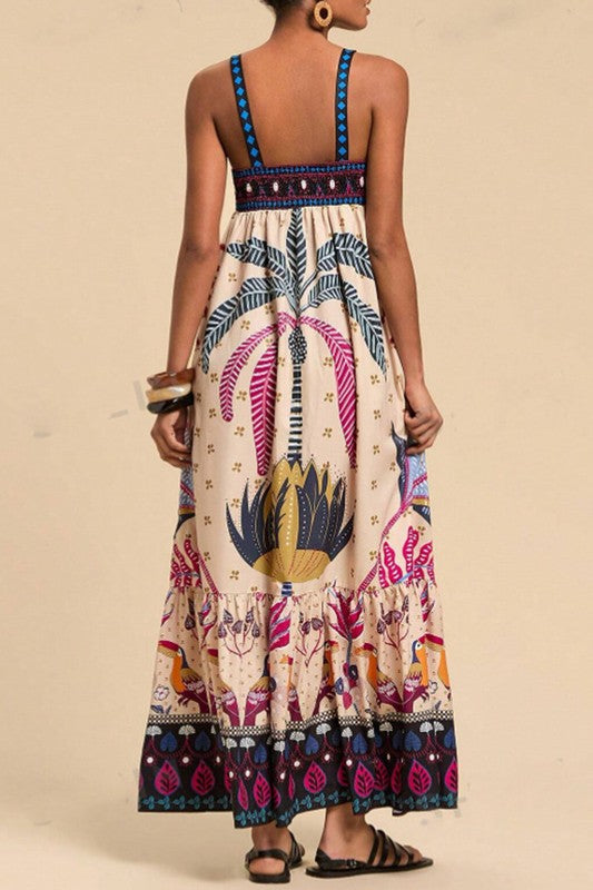 Sandra Tropical Print Dress