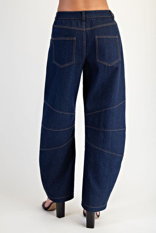 Barrel Denim Pants