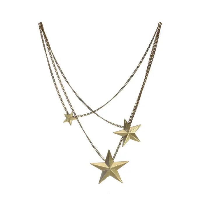 3 Star Gold Necklace