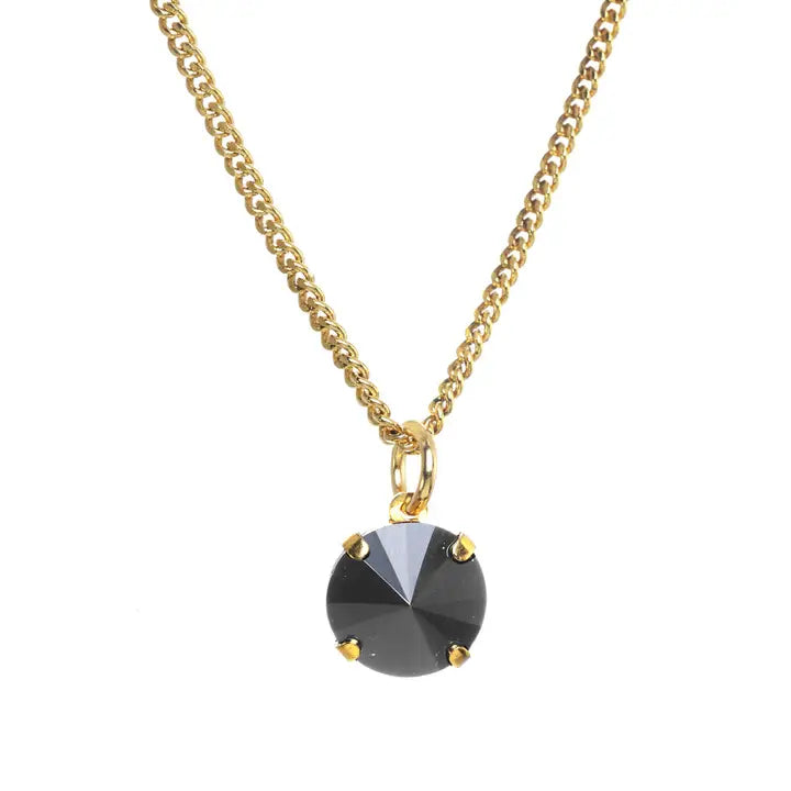 Talia Pendant Necklace- Blk