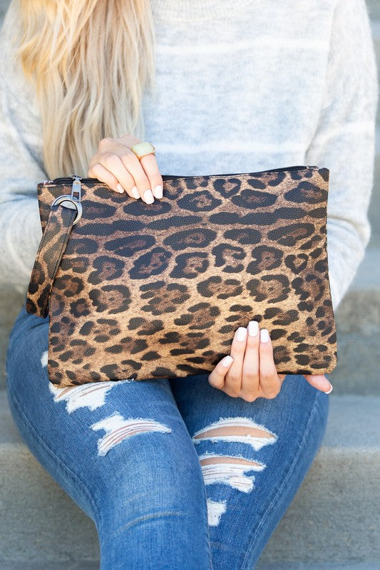 Leopard Wristlet Pouch