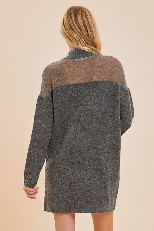 High-Neck Knit Dress