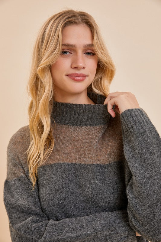 High-Neck Knit Dress