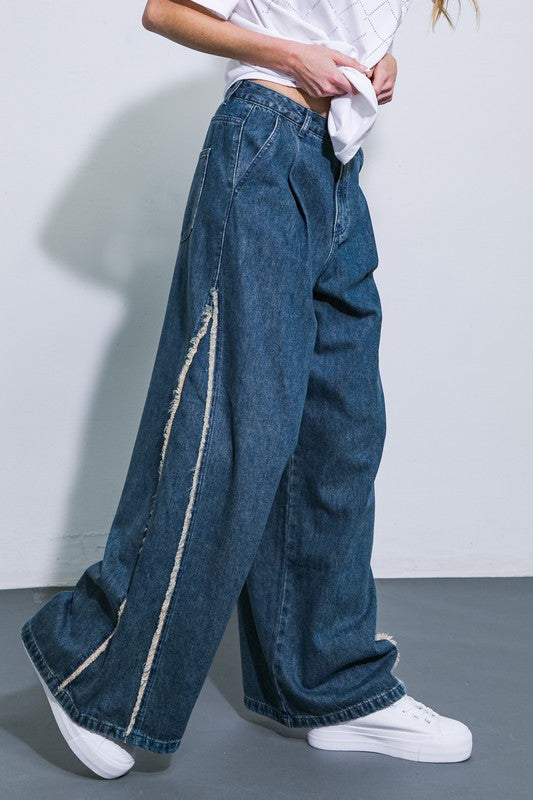 Wide Leg Denim Pants