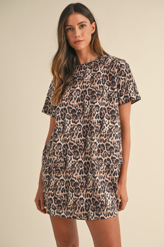 Leopard Short Sleeve Dress