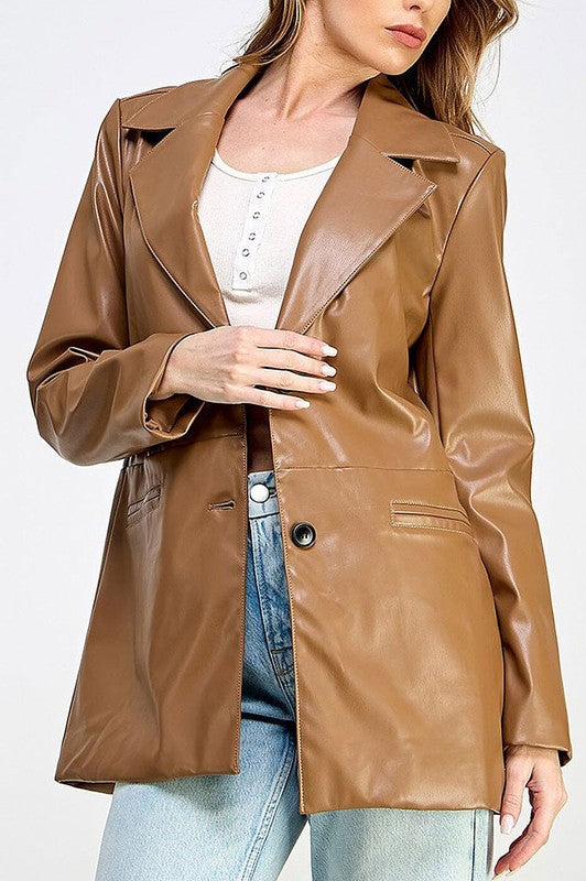 PU Leather Jacket/Blazer