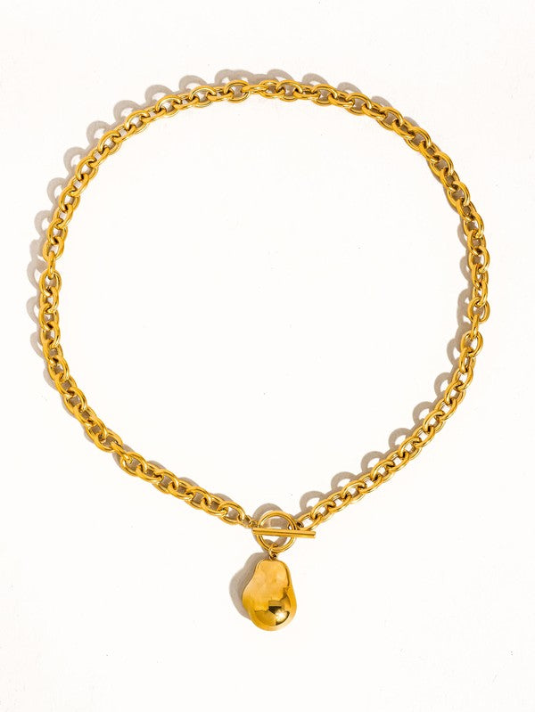 Large Pearl Gold Necklace
