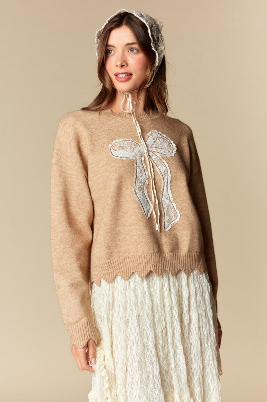 Bow Lace Sweater
