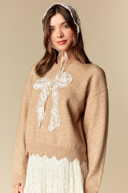 Bow Lace Sweater