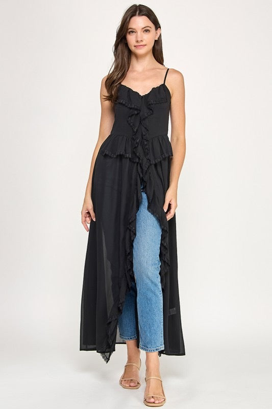 Ruffle Maxi Top