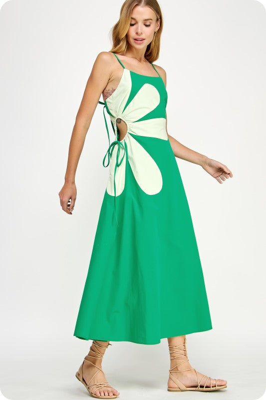 Side Cut-Out midi dress