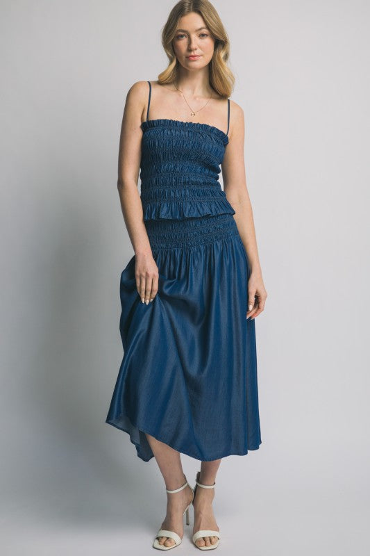 Top And Skirt Denim Set