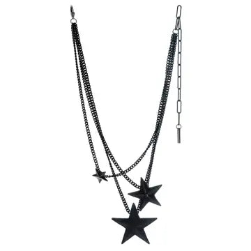 3 Star Necklace in Smutt-BLk