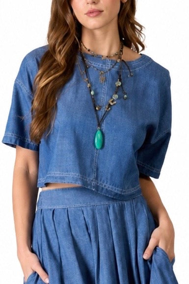 Top & Skirt Denim Set