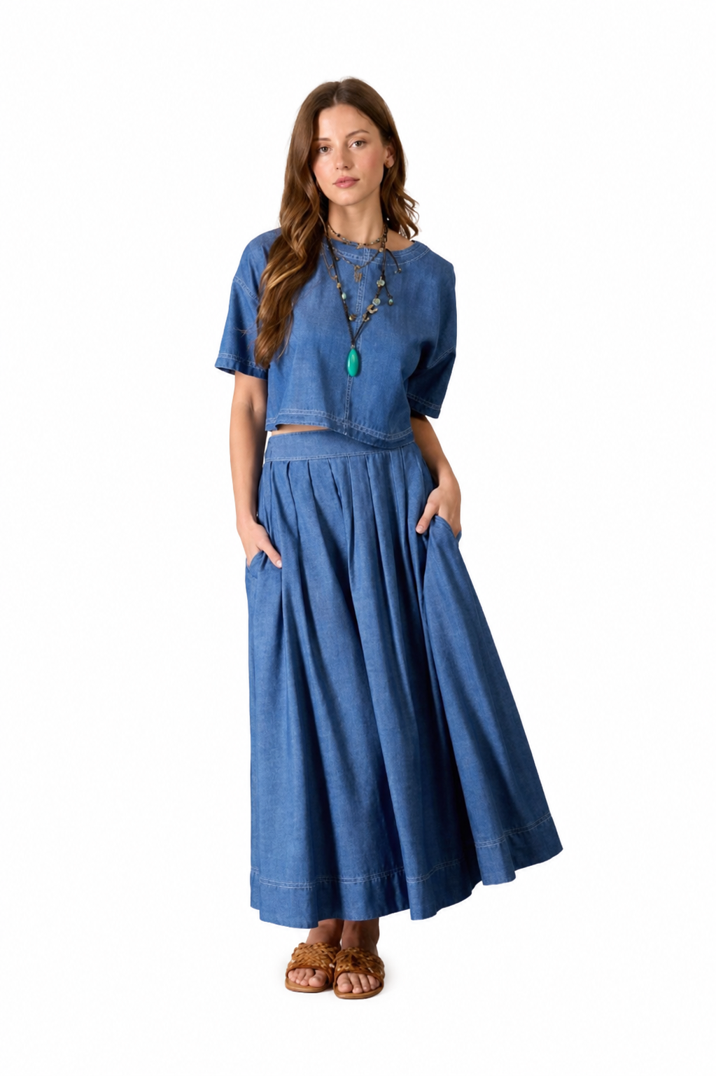 Top & Skirt Denim Set