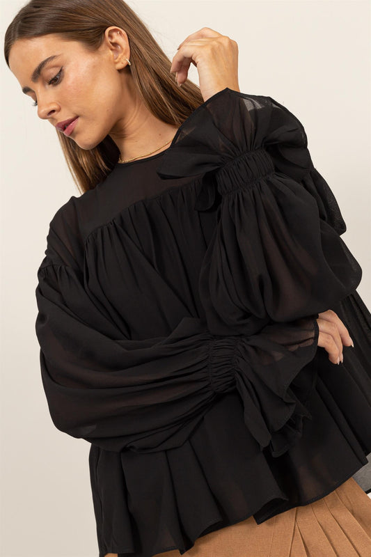 Juliana Black Blouse