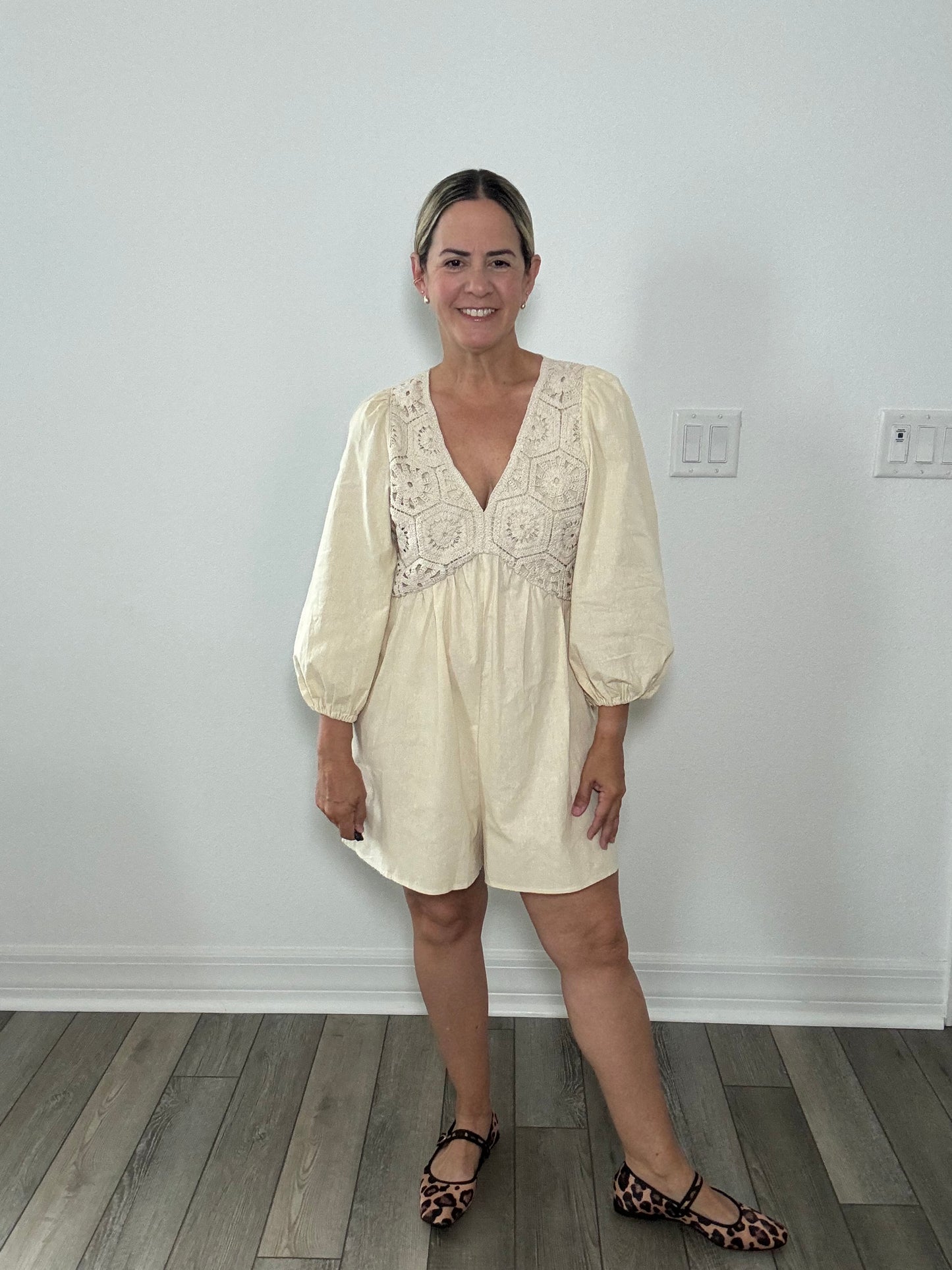 Crochet Natural Romper