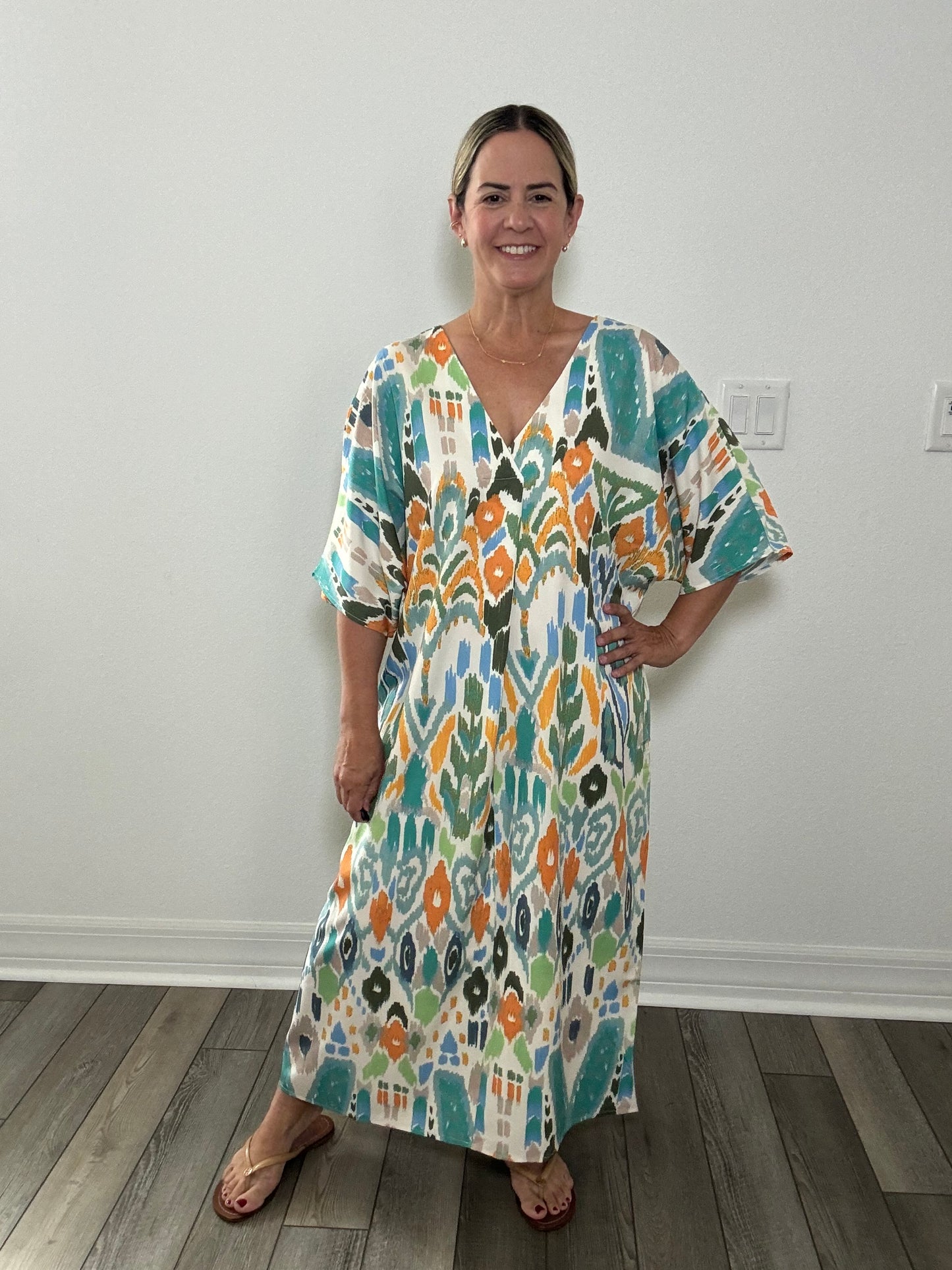 Print Kaftan Dress