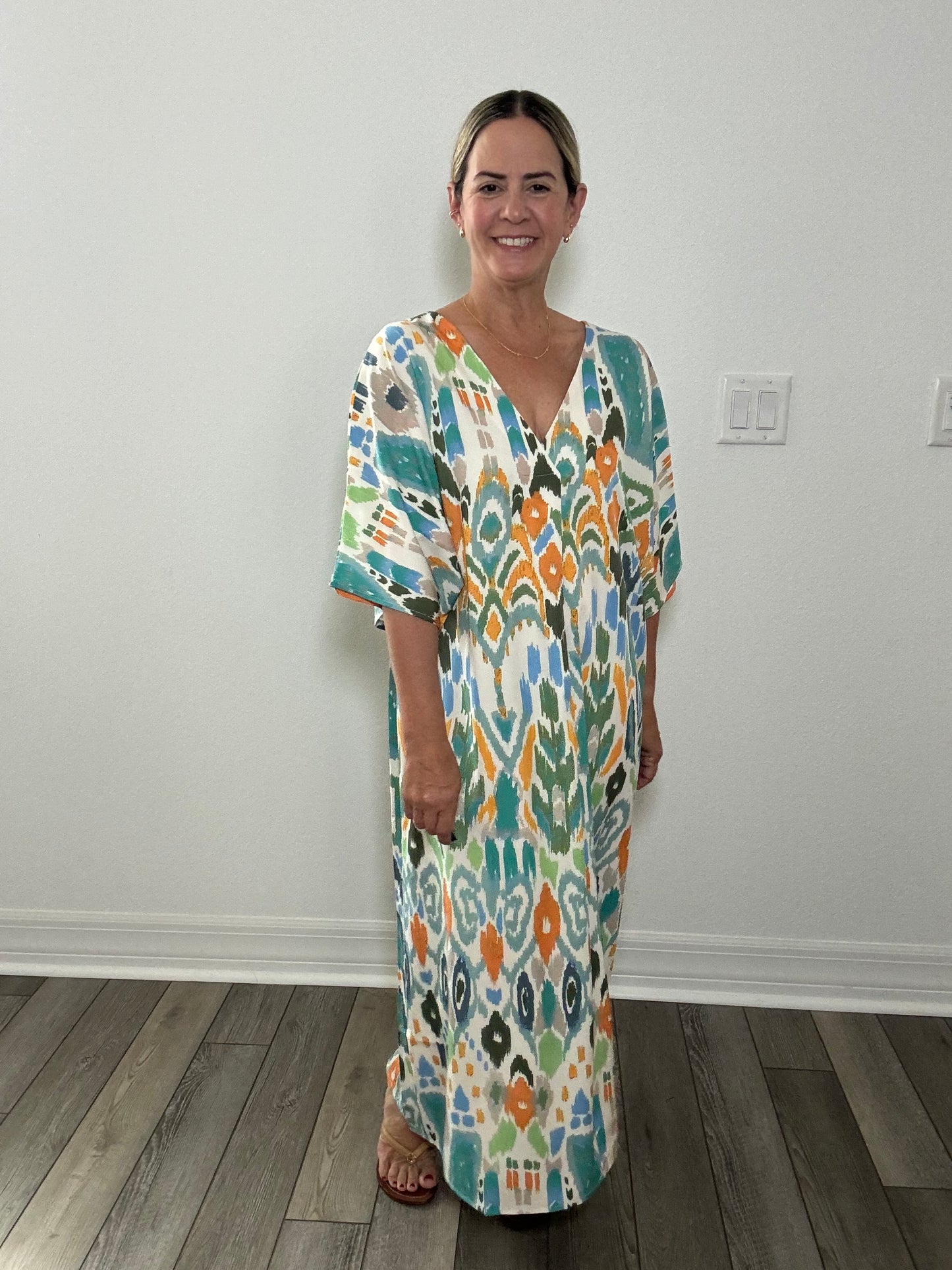 Print Kaftan Dress