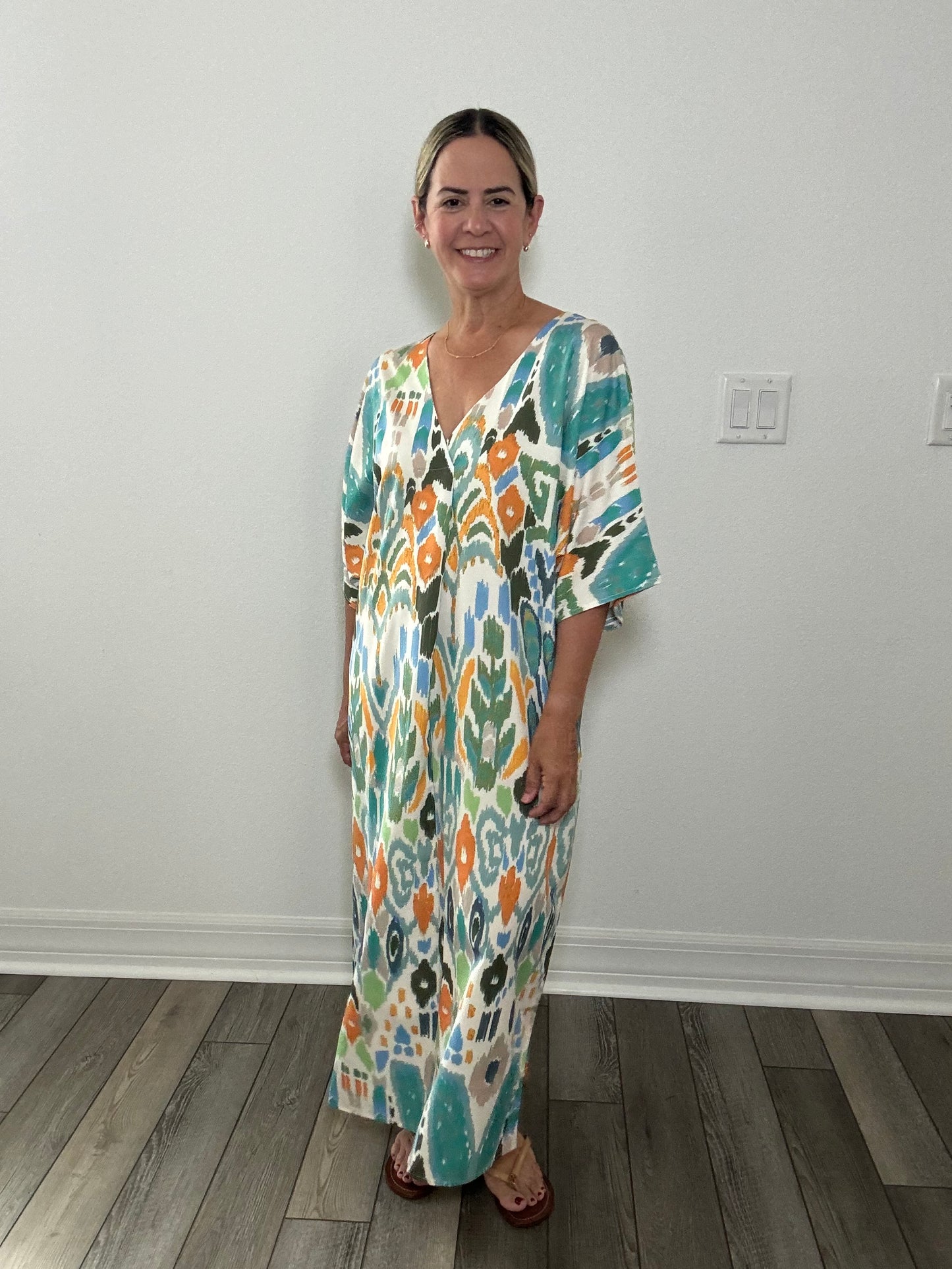 Print Kaftan Dress