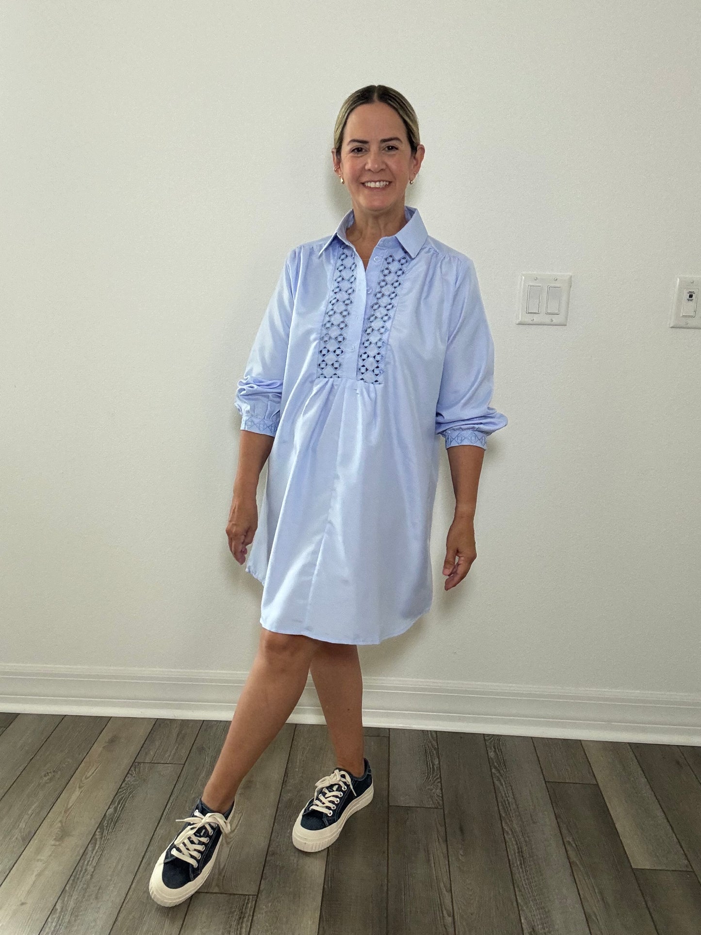 Embroidery Shirt Dress