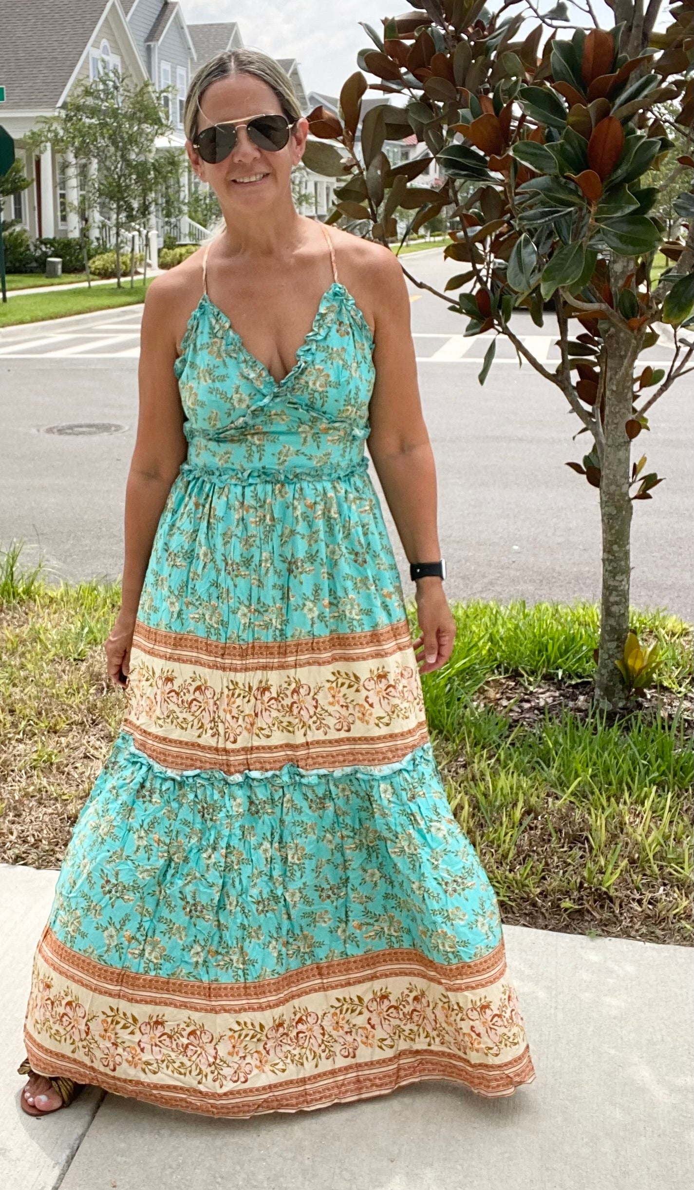 Floral Print Maxi Dress