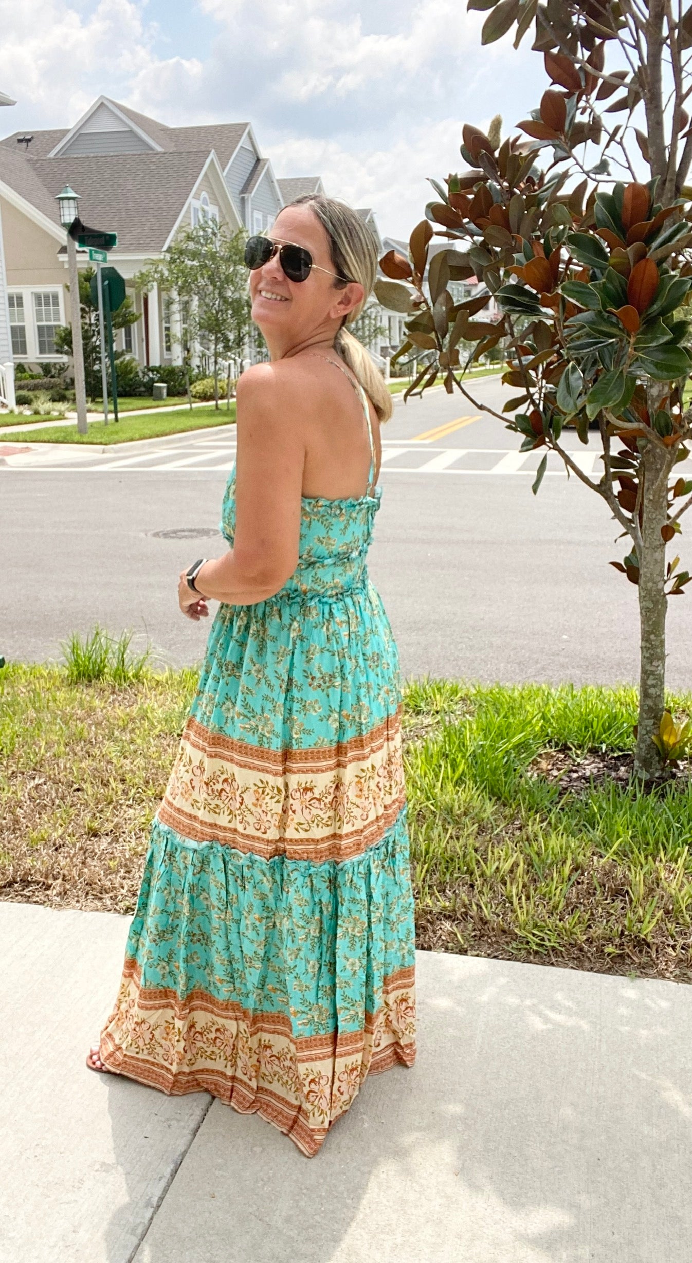 Floral Print Maxi Dress