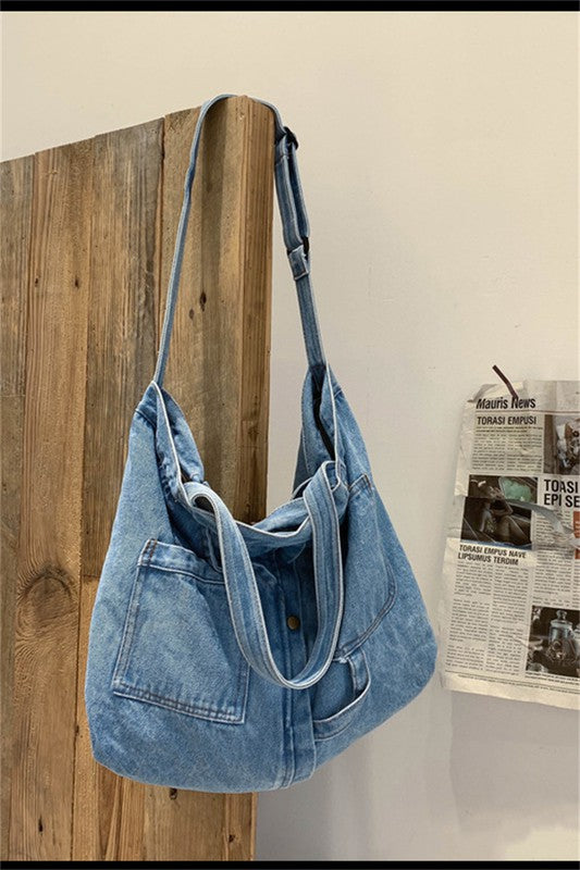 Denim Tote/Crossbody Bag