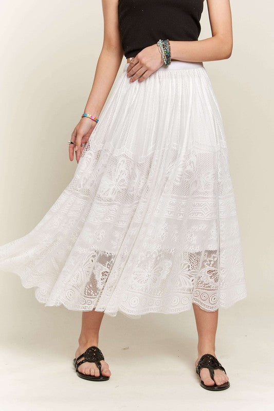 Lace Midi Skirt