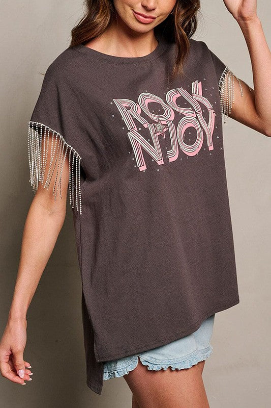 Maria Fringe Graphic Top