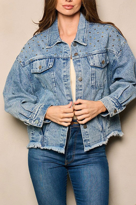 Denim Jacket Studs Details