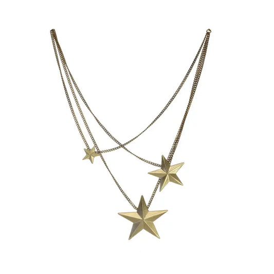 3 Star Gold Necklace