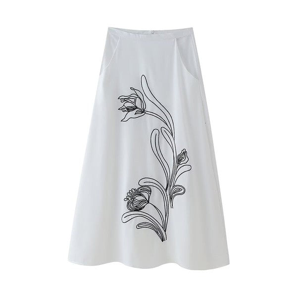 Catalina Embroidered Skirt