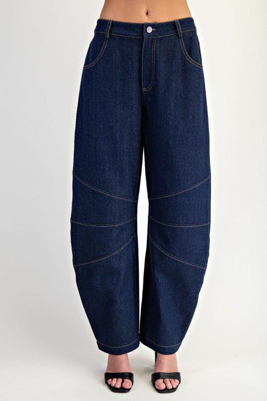 Barrel Denim Pants